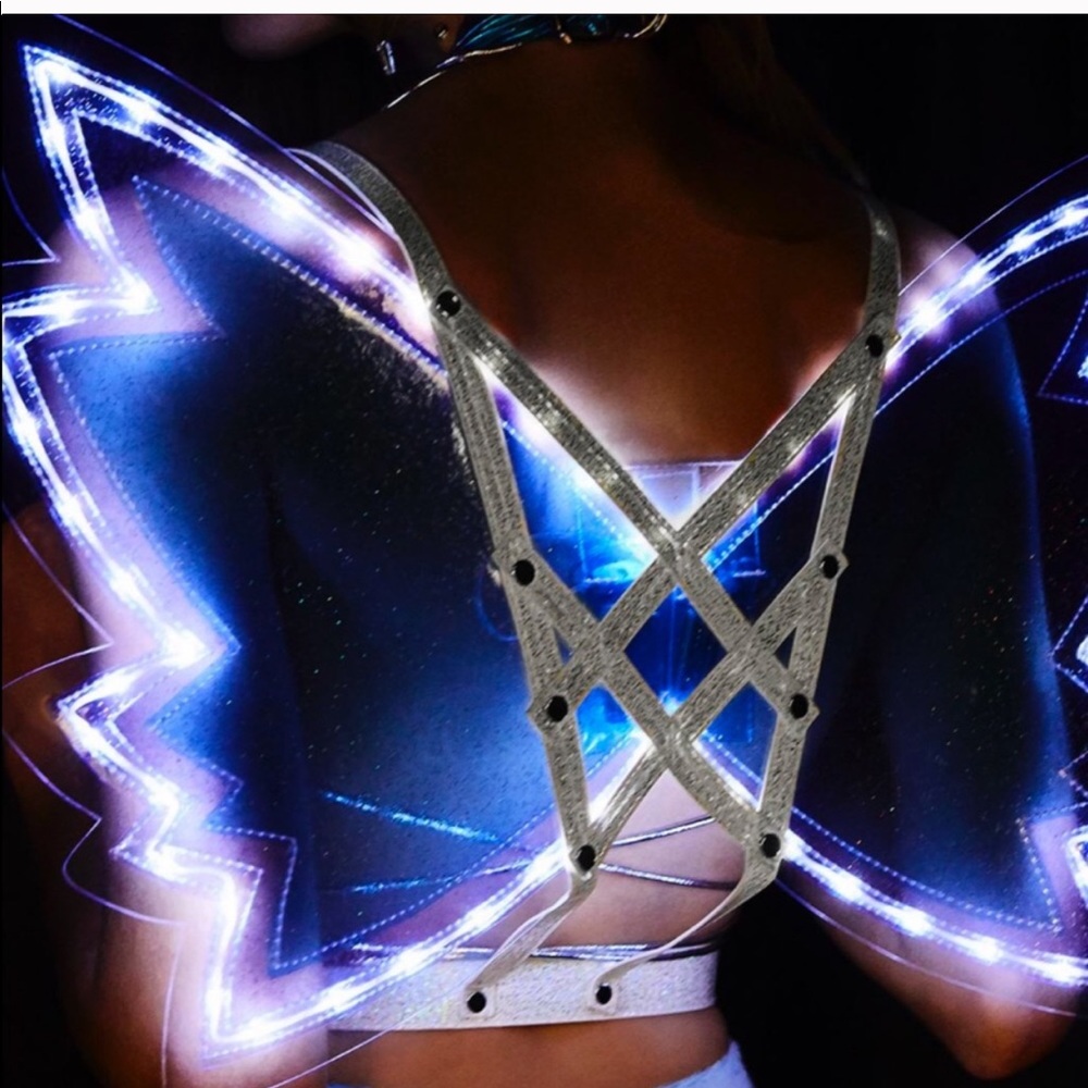 ✨ light up wings rave festival pride LED glow 🌈